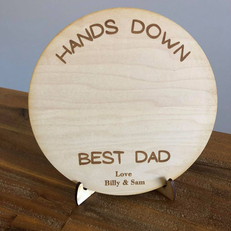 Hands Down - Best Dad - DIY Sign