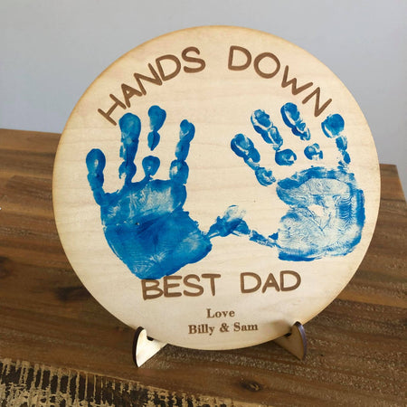 Hands Down - Best Dad - DIY Sign