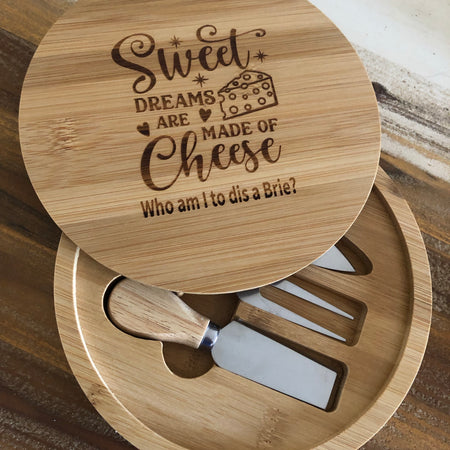Bamboo Cheese Board with Tools