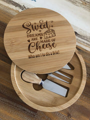 Bamboo Cheese Board with Tools