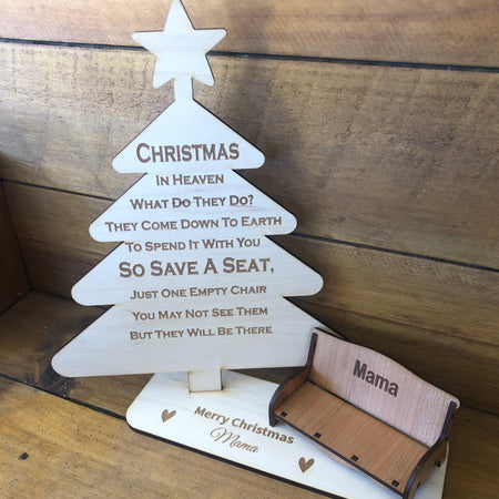 Christmas Memory Tree with Bench Seat