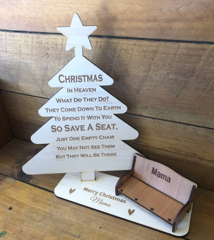 Christmas Memory Tree with Bench Seat